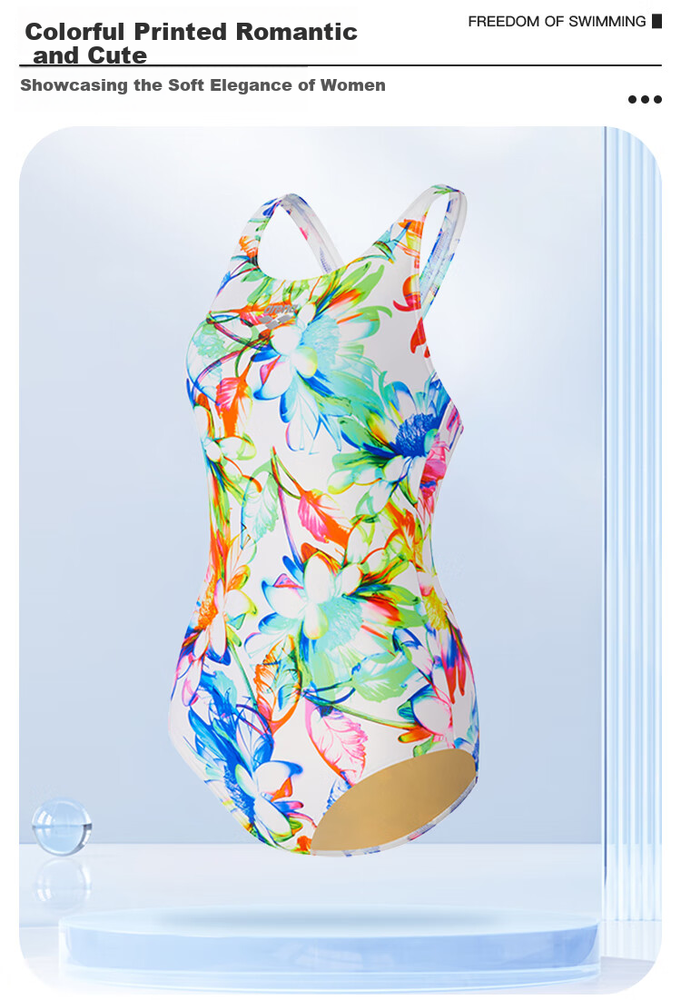 Arena Women's Sleeveless One-Piece Triangle Swimsuit, Backless, Slimming, Comfortable, Form-Fitting, Suitable for Hot Springs, Swimming Training, Professional Chlorine-Resistant 3
