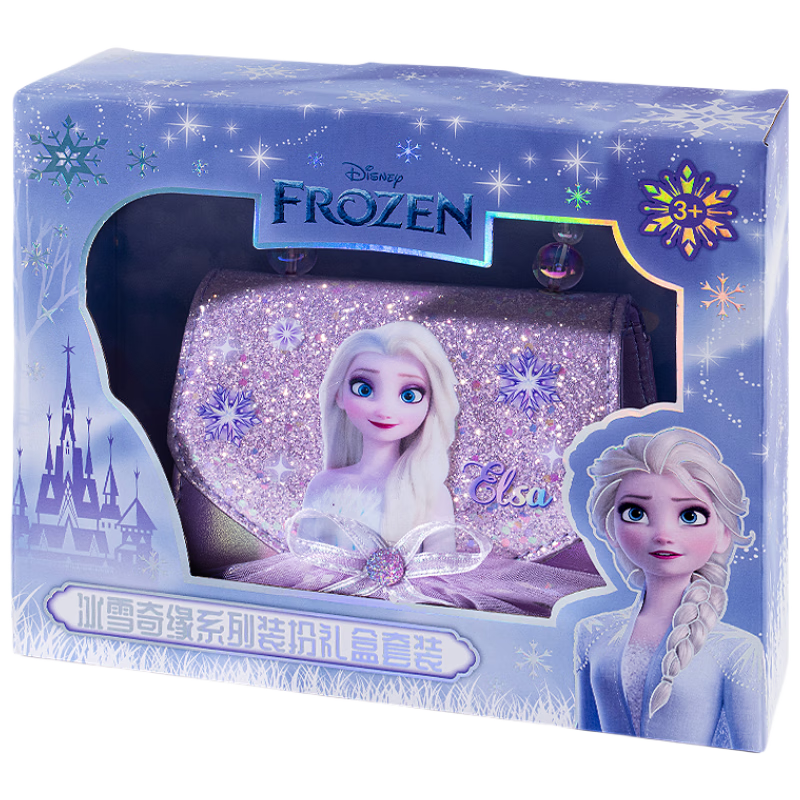 Disney Elsa Princess Handbag, Children's Toy, Birthday Gift for Girls Aged 3-6 Elsa Tote Bag, Suitable for Ages 7-14