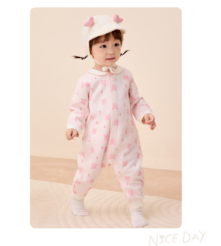 BALABALA Children's Clothing, Baby Romper, Newborn Full Moon Crawling Suit, Padded Thickened Cute Onesie for Boys And Girls 15