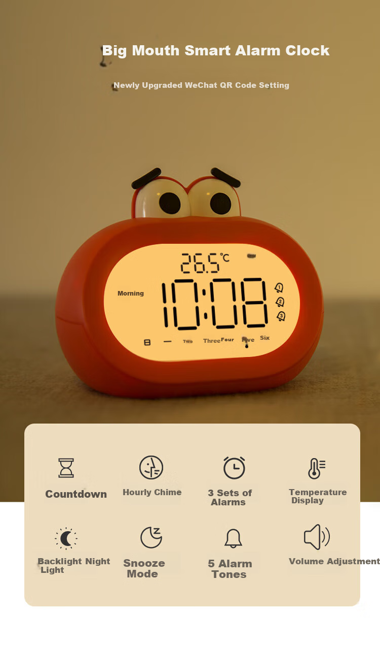 BANDIAN ORIGINITY Children's Mini Alarm Clock, Student-Specific Wake-Up Device, Smart Time Management Desktop Electronic Clock, Countdown Timer, Study Self-Discipline Gift for Boys And Girls, Back-To Season Present 1