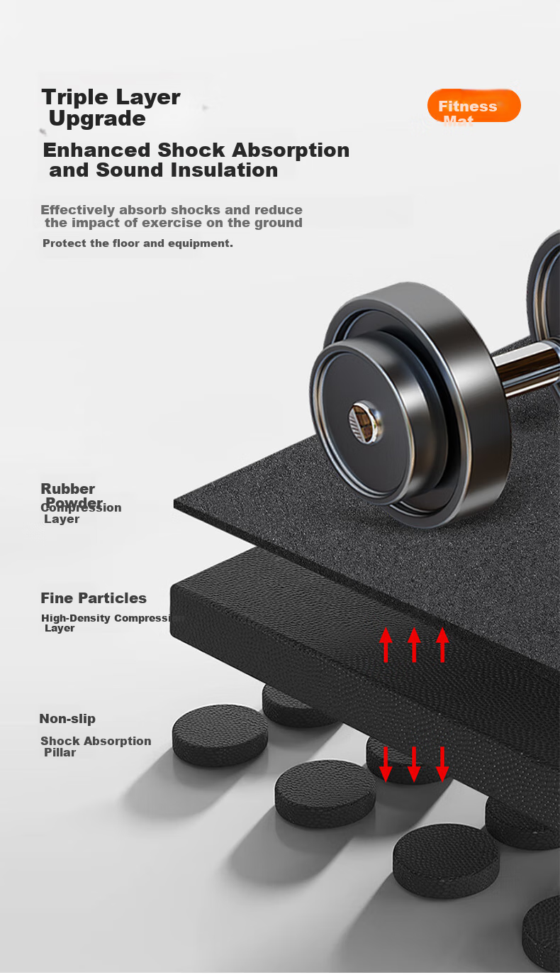 Modouyu Sports Rubber Mat, Shock-Absorbing And Soundproof, Sample Colorful Composite, 10*10*2cm3754 (2 Colors) 5