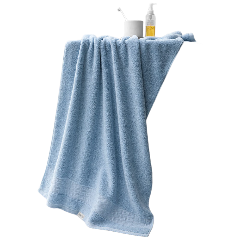 Sanli Bath Towel, 7A Antibacterial, 100% Pure Cotton, Low Shedding, Thickened, for Men And Women, Absorbent Large Bath Towel, Blue Sports Desig