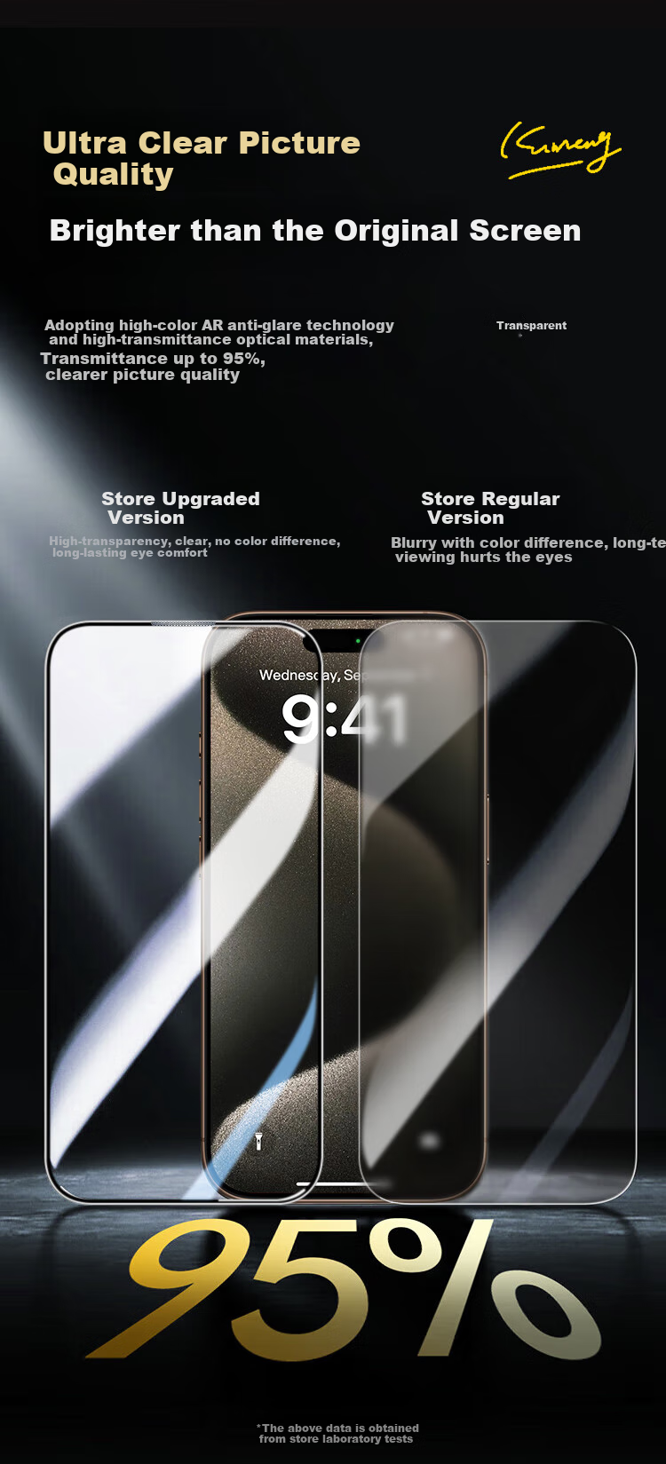 KOOLIFE [Two Pieces] Suitable for Apple 15 Pro Tempered Glass Screen Protector, IPhone 15 Pro Protective Film, HD Corning Glass Film, Dust-Free Installation, Ultra-Thin, Shatterproof, Anti-Fingerprint 11