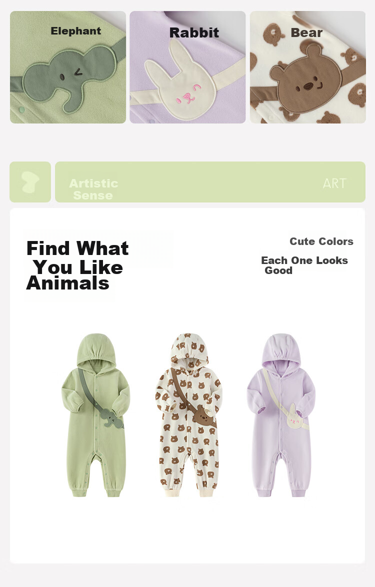 BALABALA Baby Romper Autumn Outfit, Infant Outdoor Onesie, Trendy Cute Fleece-Lined Bodysuit, 209325120203 6