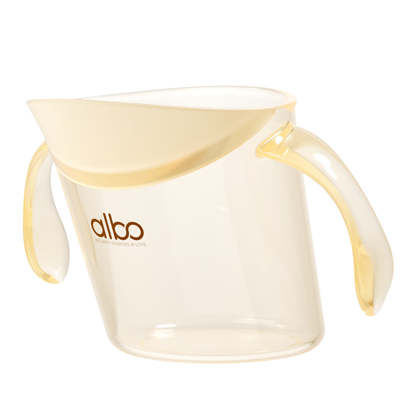 Albo Open Cup Baby Water Cup for Ages 2+, Direct Drinking Milk PPSU Slanted Cup for Learning to Drink, Home Use Children's Milk Cup