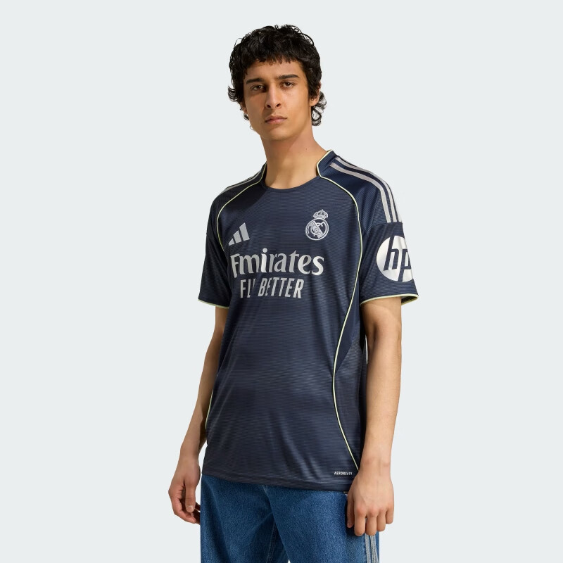 Adidas Men's Football Series REAL A JSY Real Madrid Fan Version Away Short Sleeve JJ4182 Ink Blue S 3