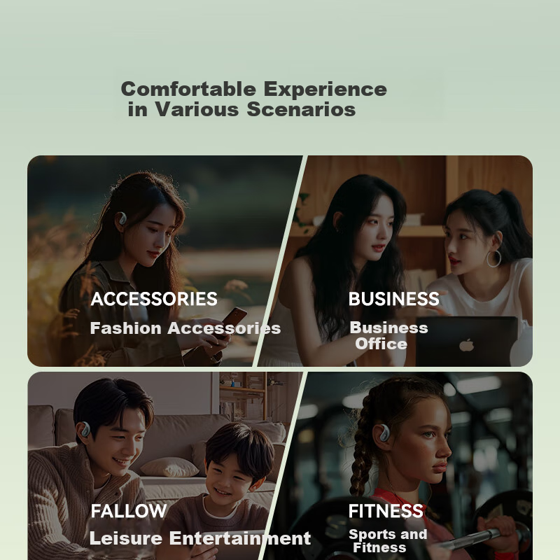 Aiwa Aw35 [Luxury New Experience], Bluetooth Headphones, Non-In Open-Ear Bone Conduction Concept, Wireless Ear-Hook Style for Sports, Compatible with Huawei, Xiaomi, Apple, Gree 19