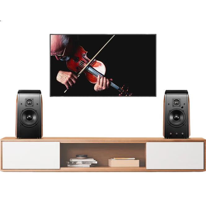 HiVi M200 2.0 канальная Bluetooth акустика, HiFi активные колонки для ноутбука, настольного компьютера, домашнего кинотеатра, натуральное дерево