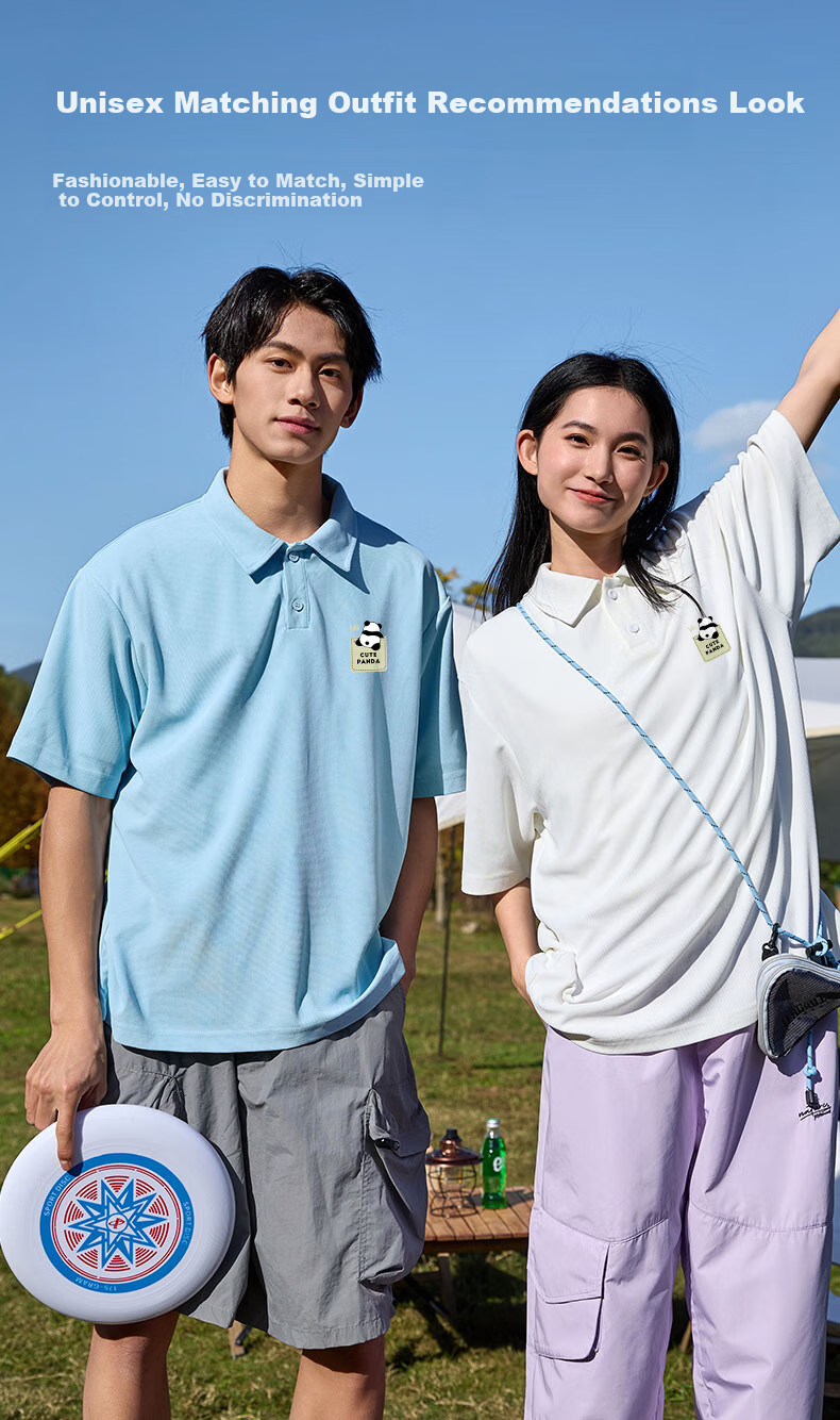 Baleno S&K Series Waffle Men's Polo Shirt, Summer Cartoon Print Collar Top, Youth Simple Style Short Sleeve 5