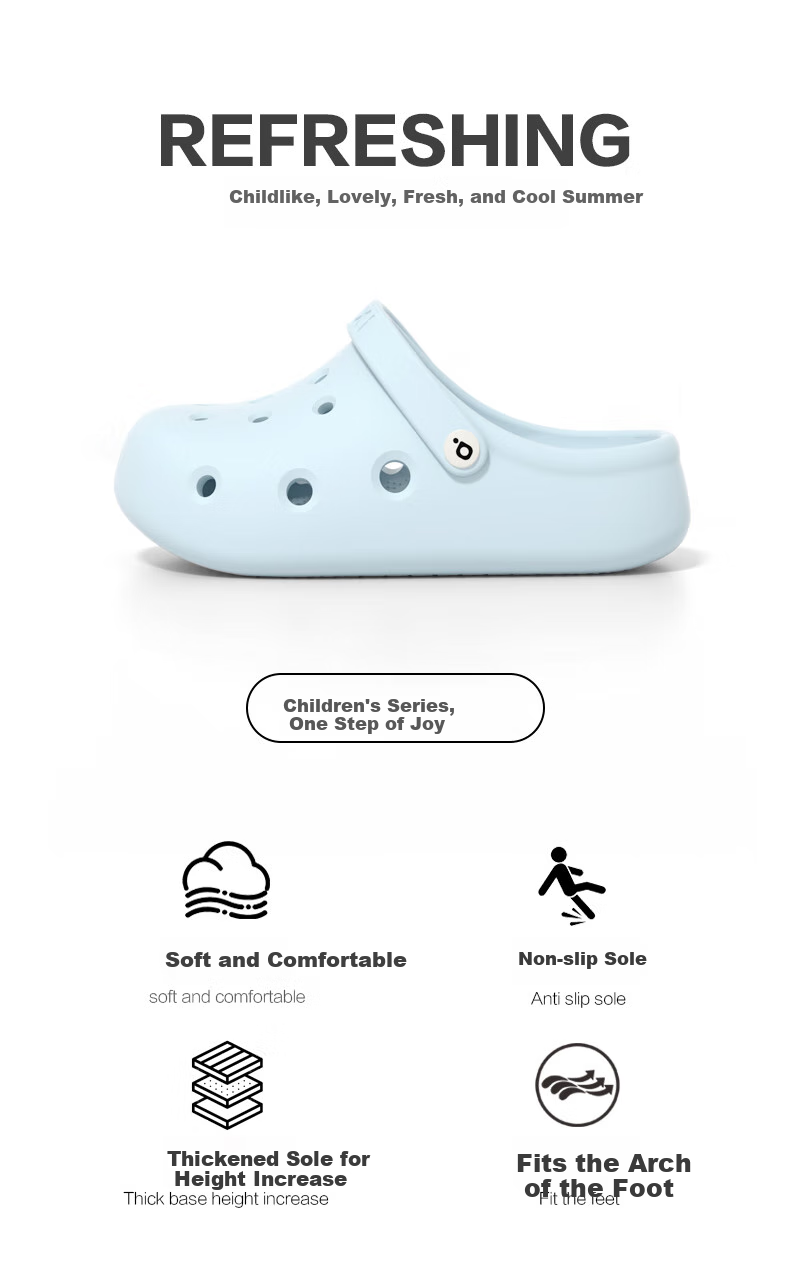 Puxi Kids Clog Shoes Boys Girls Summer Non-Slip Home Wear Large Children Baby Water Blue Size 30-31 (200mm) 1