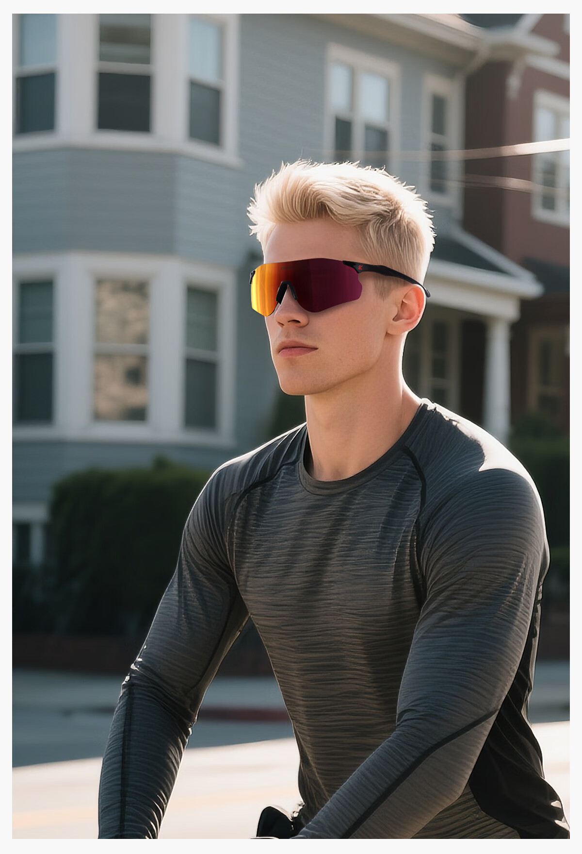 KAPVOE Endurance Star Running Glasses, Marathon Photochromic Professional Outdoor Windproof Goggles, Unisex Sunglasses 18
