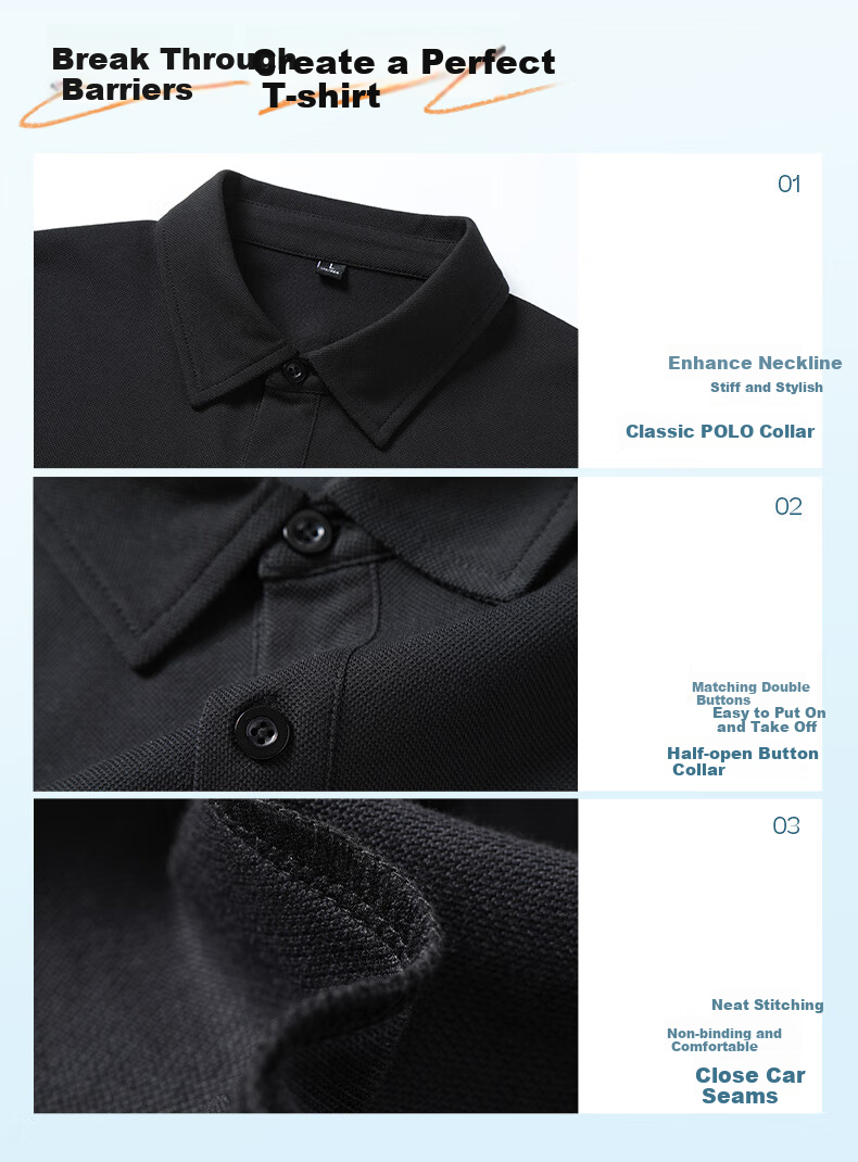 JEANSWEST LIFE Polo Shirt for Men, Short-Sleeved Waffle Texture, 2026 New Summer Style, Turn-Down Collar T-Shirt, Father's Day Gift, Half-Sleeve A 8