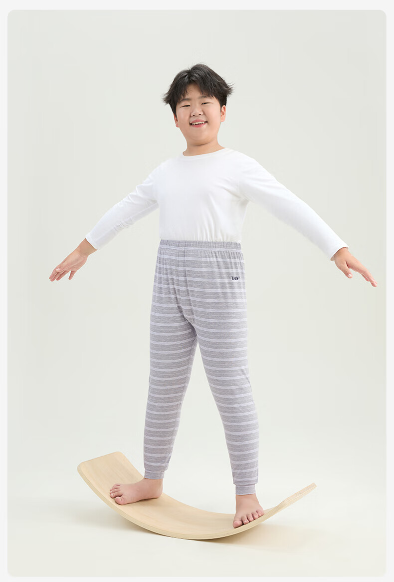 Pig Tony Boys' Thick Autumn Thermal Underwear Children's Leggings Spring and Autumn Thin Seamless Skin-Friendly Youth Base Layer 10A Antibacterial 25
