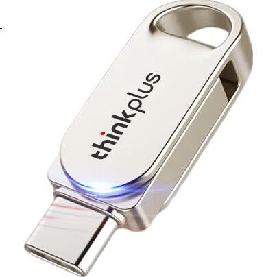 USB-накопитель ThinkPlus Lenovo 64GB с двойным интерфейсом, металлический, совместимый с телефонами и компьютерами с USB Type-C, внешний универсальный накопитель большой емкости