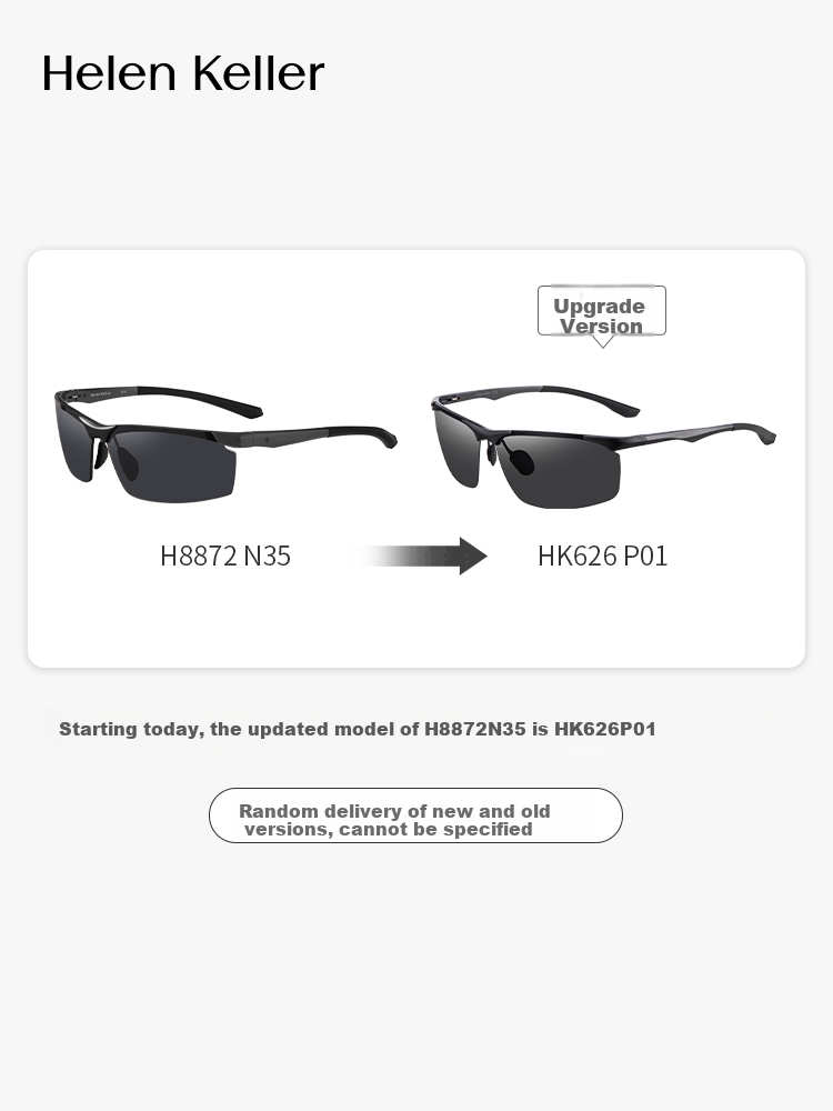 HELEN KELLER Polarized Sunglasses for Men, Driving Glasses, Aluminum-Magnesium Sports Sunglasses, Cycling Goggles HK626P01 1
