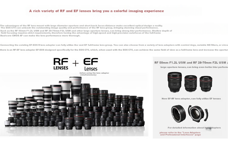Canon [Official Flagship] EOS C70 Camera, 4K Ultra-High Definition Digital Professional Cinema Camera 2