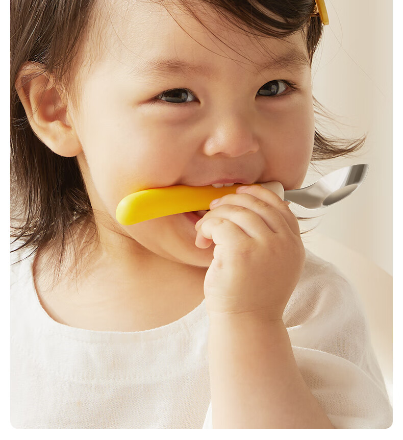 Huang Chong Baby Spoon Children's Day Gift One-Year-Old Self-Feeding Yuanbao Spoon Learning to Eat Training Supplementary Food Spoon 15