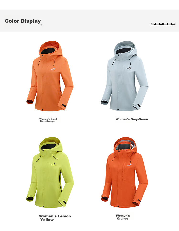SCALER [Lingfeng] Men's Spring And Summer New Outdoor Breathable Wear-Resistant Mountaineering Hiking Jacket for Women S593 31