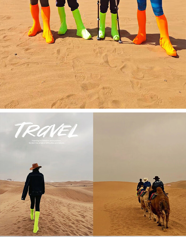 FOOTOPPO Sandproof Shoe Covers for Adults and Children Desert Hiking Sand Sliding Outdoor Sand Covers Sand Ground Foot Covers Beach Socks 14