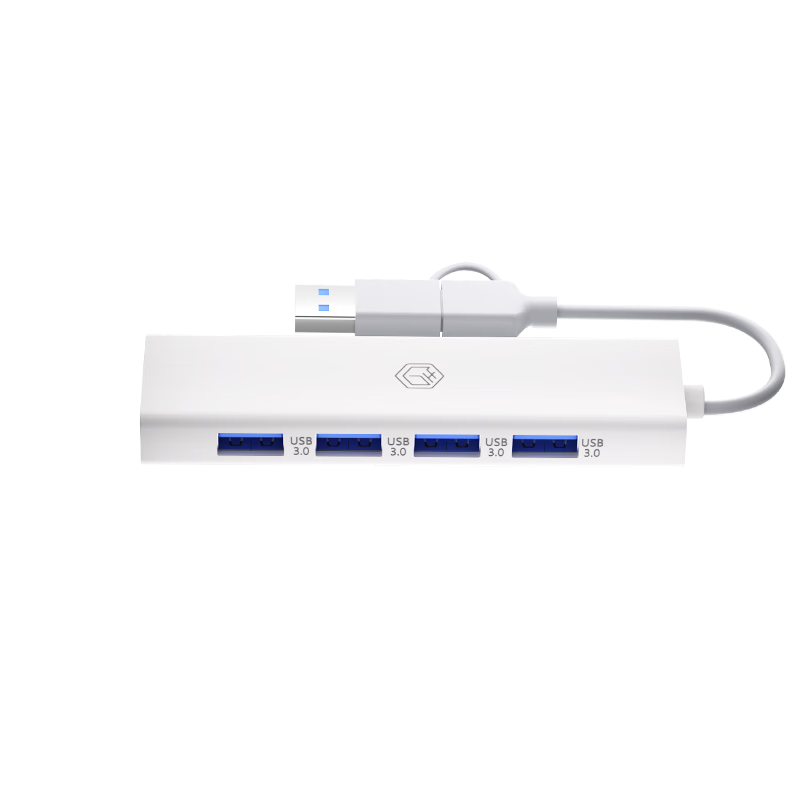 JD Original Four-In Type-C to USB Dual-Head Splitter (0.2m Cable Length) Hard Drive HUB Splitter USB Extender Extension Cable Adapter for Laptops And Smartphones