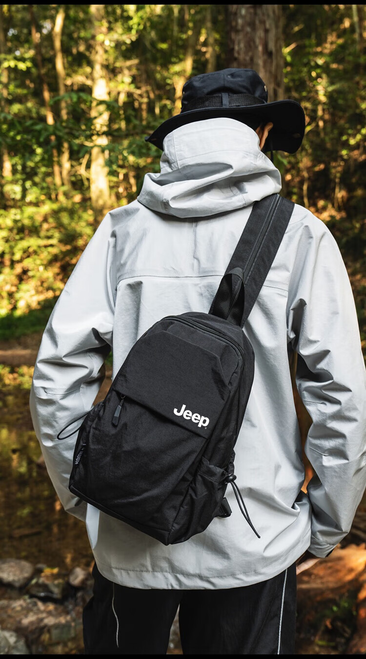 JEEP Men's Backpack Crossbody Shoulder Bag Large Capacity Commuter Multifunctional Outdoor Hiking Lightweight Cycling Small Backpack 2