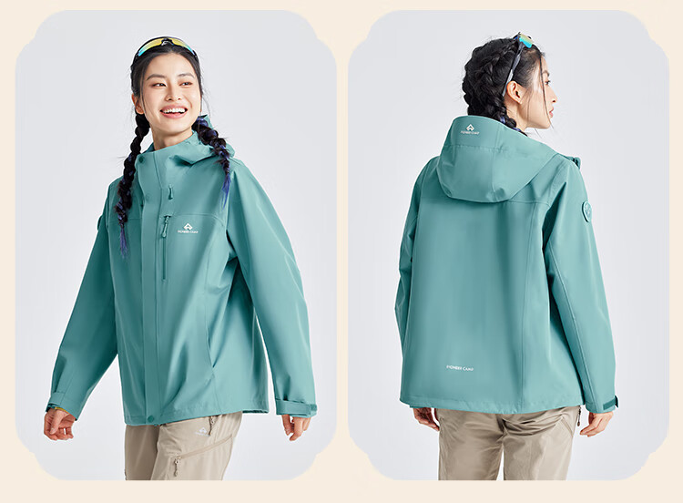 Pioneer Camp Women's Three-In Jacket with Fleece Inner Layer, Outdoor Hiking Mountaineering Coat, Windproof Waterproof Warm Hardshell Jacket 12