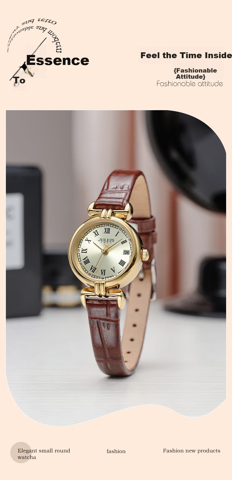 Julius Watch for Women, Korean Style Exquisite Small Square Zirconium Waterproof Quartz Student Ladies Watch, Wine Red JA-1064D 1