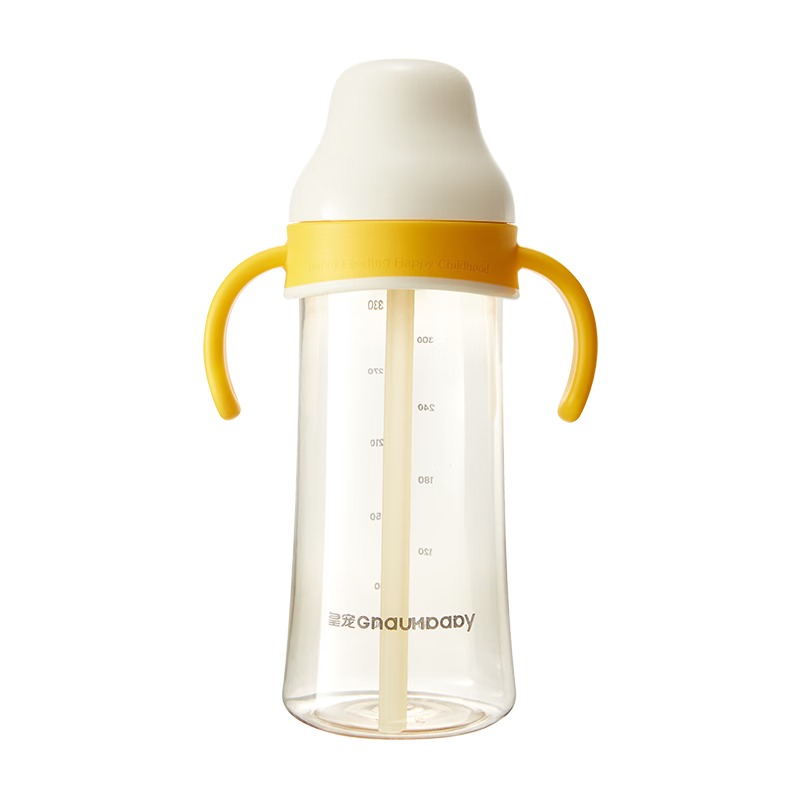 Huangchong Good Suction Learning Cup, Baby Bottle with Straw for Over One Year Old, Milk Cup, Anti-Choking Direct Drinking Cup, 260ml