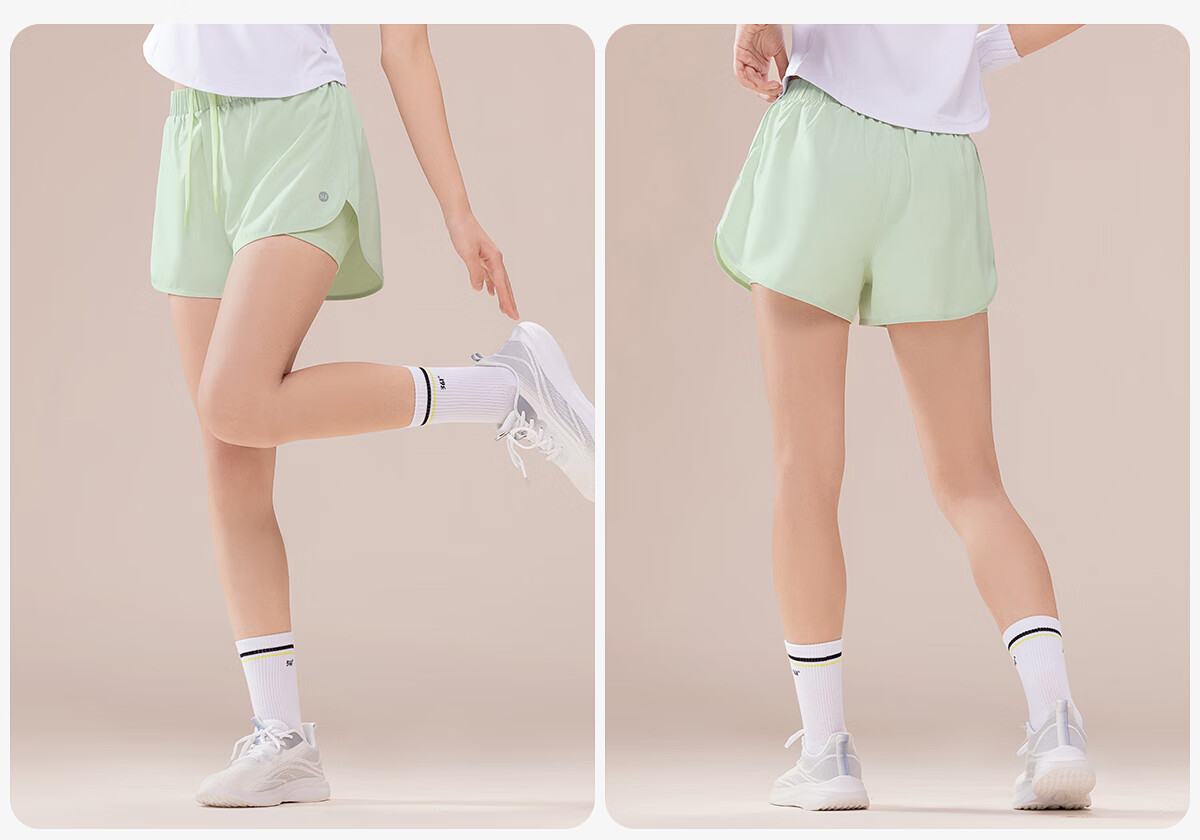 361° Women's Sports Running Shorts Anti-Exposure Yoga Layered Fitness Shorts 20