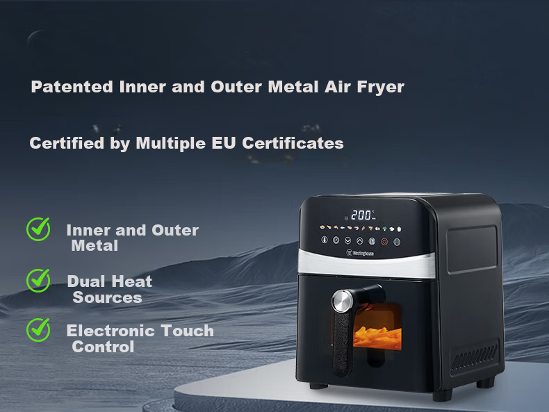 Westinghouse Double-Layer Air Fryer, All-Metal Cavity, 14L Extra Large Capacity, Electric Oven with Upper And Lower Heating Sources, Multifunctional Electric Roasting Oven, WKZ050 4