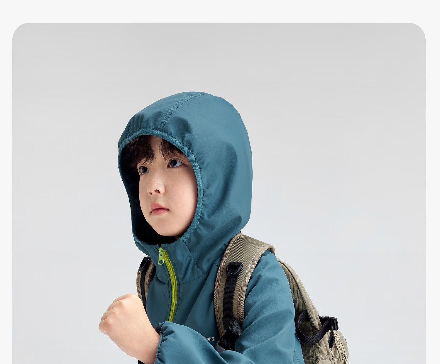 Zuoxi Boys' Fleece-Lined Jacket, 2026 New Children's Softshell Outerwear, Fleece Integrated Top, Gray, Size 160 29