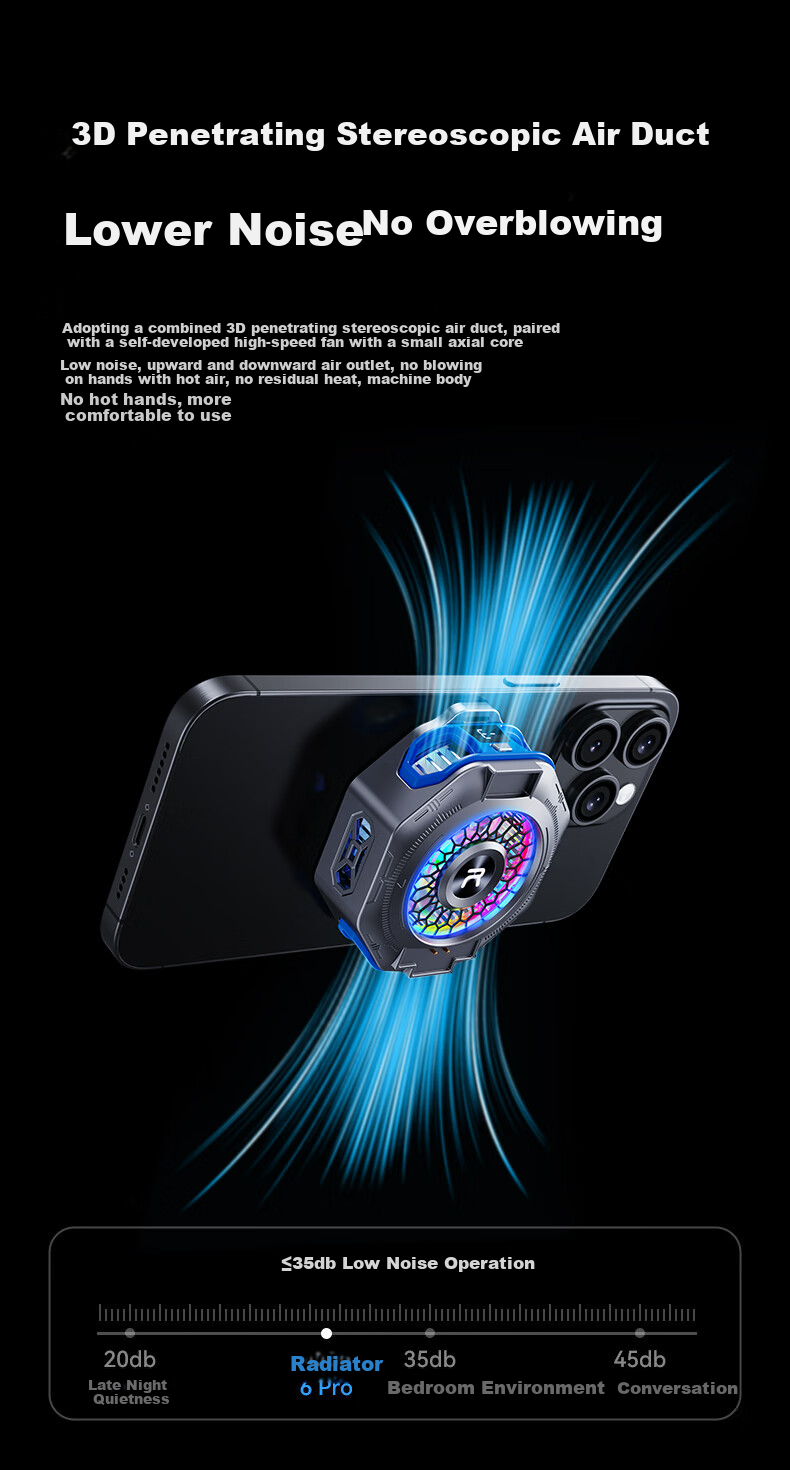 REMAX [External Battery | No Plugging Required] Phone Cooling Pad, Magnetic Back Clip for Gaming, Ice-Cold Live Streaming Semiconductor Cooling, Suitable for Apple And IQOO 12