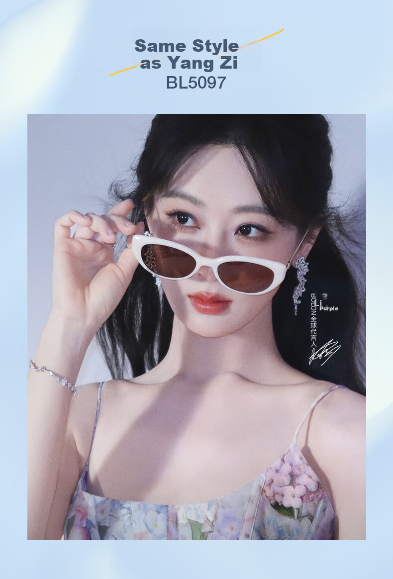 BOLON Sunglasses, Yang Zi's Style Oval Cat-Eye Sunglasses for Men And Women, Driving Sunglasses BL5097A92 1