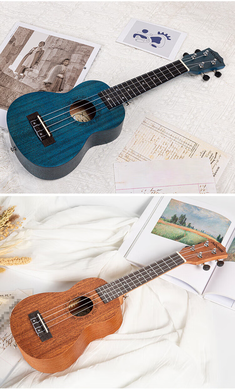 AODSK AUC-P08 Ukulele for Beginners, 23-Inch Sapele Wood Small Guitar 22