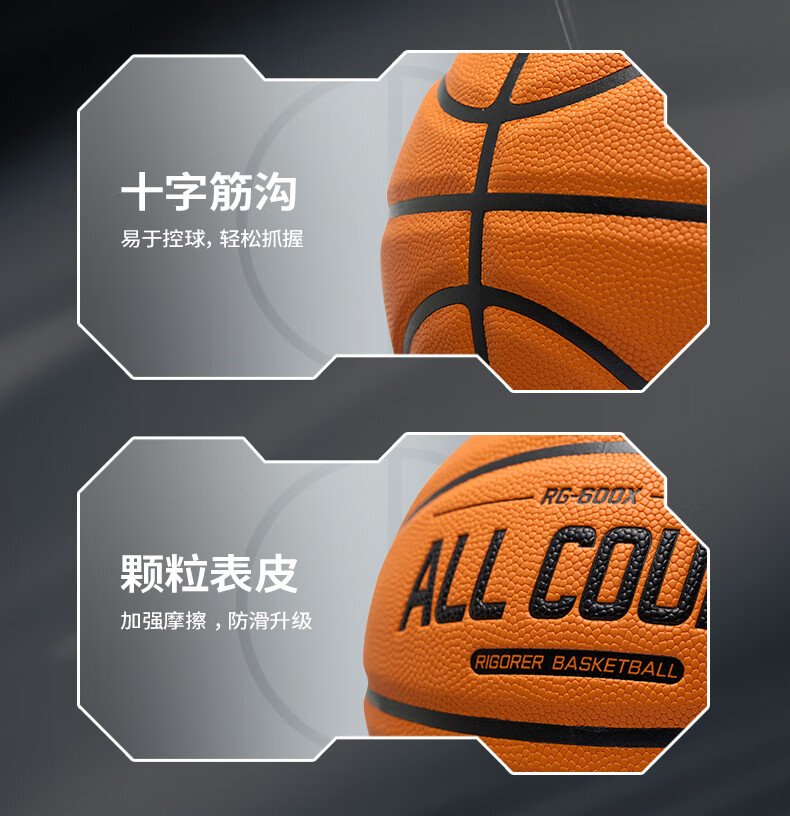 Zhunzhe RG600X Master Technology PU Basketball Size 7 Standard Indoor Outdoor Wear-Resistant Game Training Ball King of Hand Feel 3