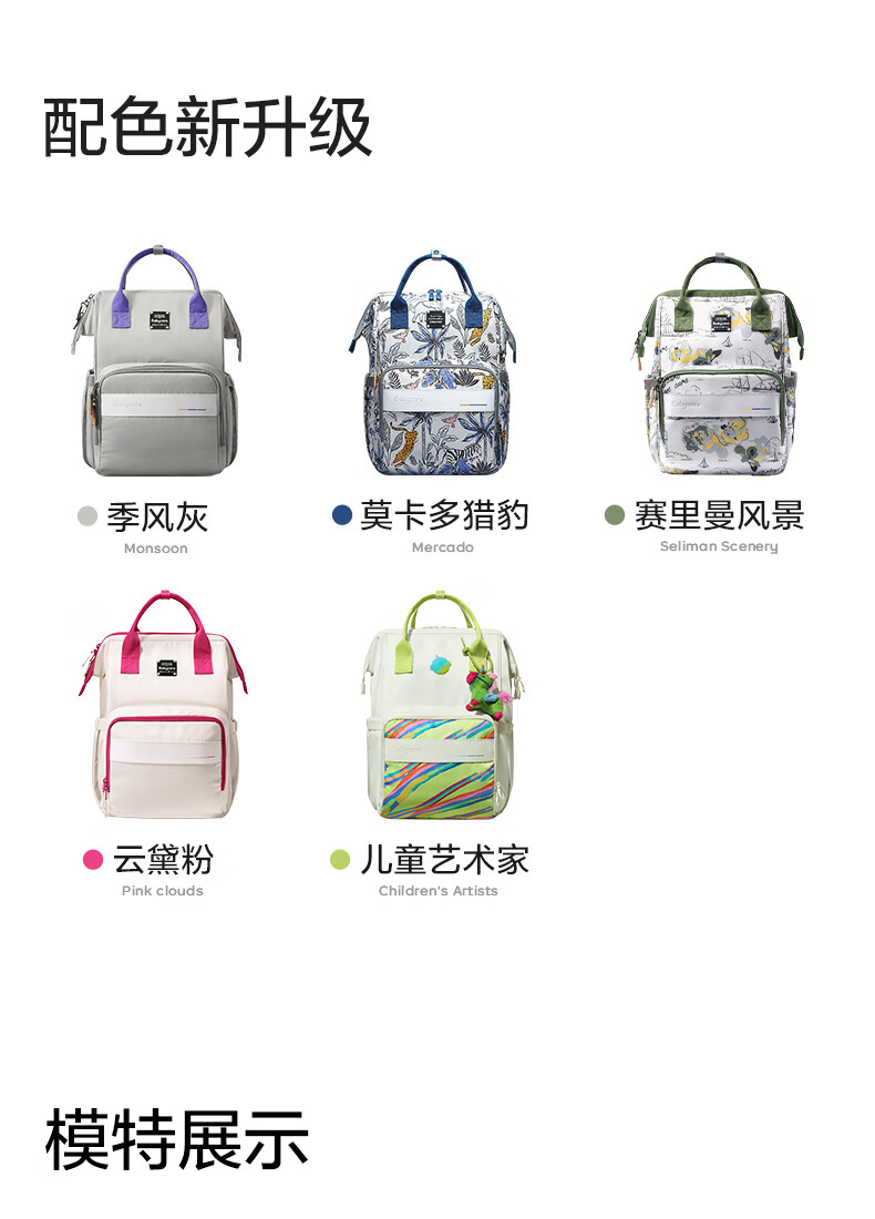 Babycare Travel Bag Business Trip Short Distance Outing Mommy Daddy Multi-Functional Fashion Portable Bag Future Dusk Yellow 7L 14