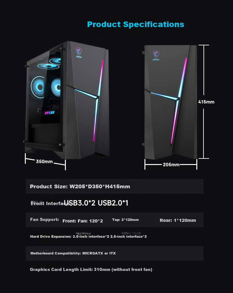 MSI Haihuangji RS AMD Ryzen R7 9700X/RTX5070/16G DDR5/1T Refresh Subsidy Gaming Desktop Computer Tower Openclaw Dragon Crab 6