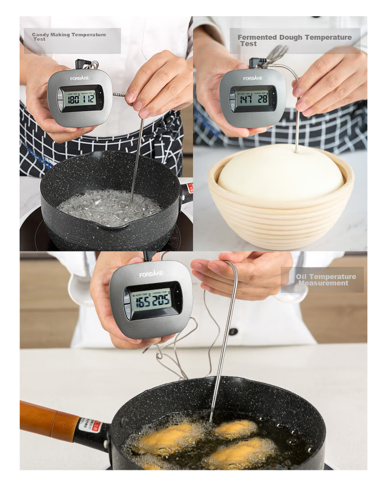 FOR BAKE Probe Oven Thermometer, Food Thermometer, Water Thermometer, Wire Steak Thermometer, Oil Thermometer, Electronic Thermometer 6