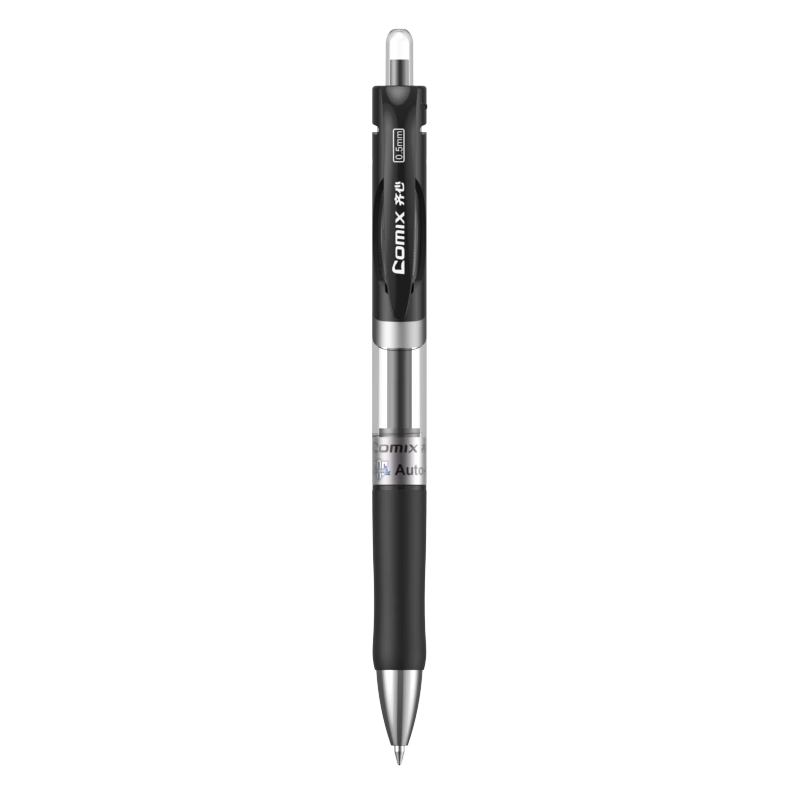 Comix ES01-30 30-Pack 0.5mm Black Retractable Gel Ink Pen Bullet Tip Office Signature Pen