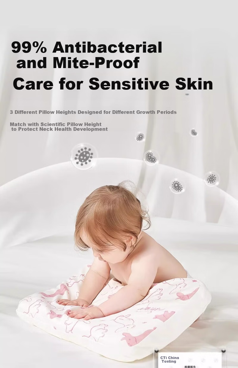 Scoornest Children's Silicone Pillow, Suitable for All Seasons, 1 Baby, 2 Infant, Silicone Pillow for 6 Months to 3 Years Old, Kindergarten Childre 6