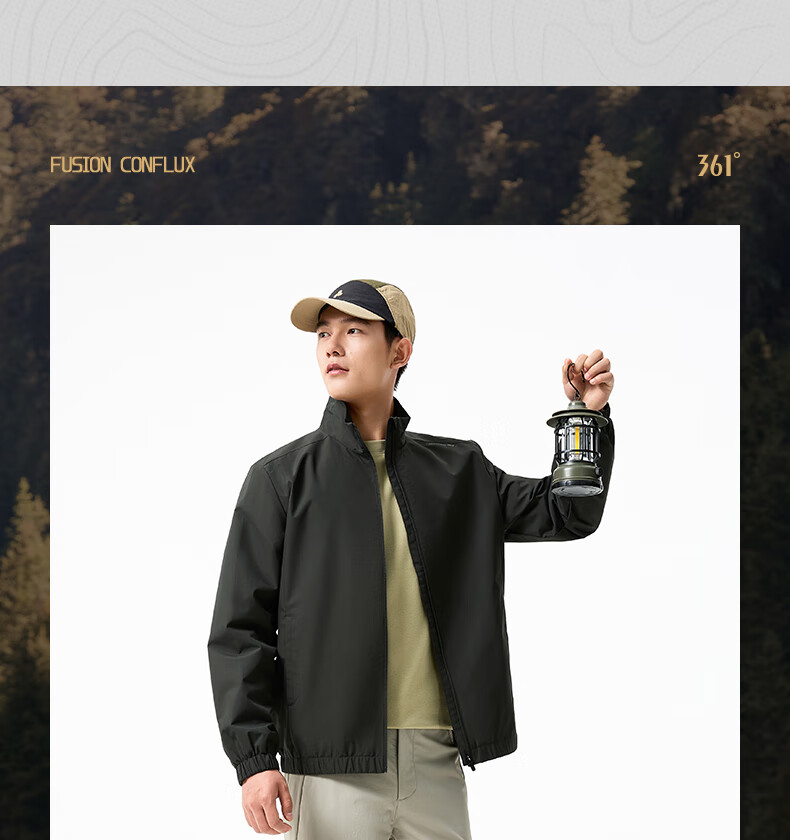 361° Men's Jacket, Spring And Summer, Water-Repellent, Stand-Collar, Sports Outdoor Jacket, Windbreaker for Men, 652534603-1 11
