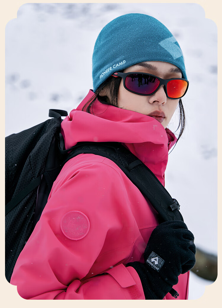 Pioneer Camp Women's Three-In Jacket with Fleece Inner Layer, Outdoor Hiking Mountaineering Coat, Windproof Waterproof Warm Hardshell Jacket 4
