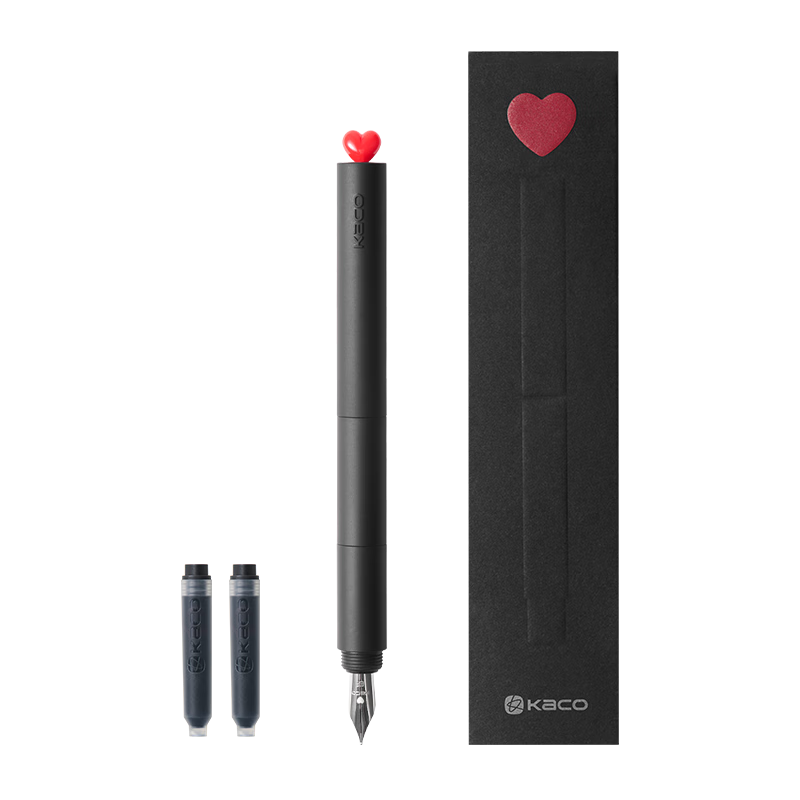 KACO Beginner Erasable Fountain Pen for Elementary Students Grades 3-6 with Replaceable Ink Cartridges EF Nib Erasable Blue/Black Barrel