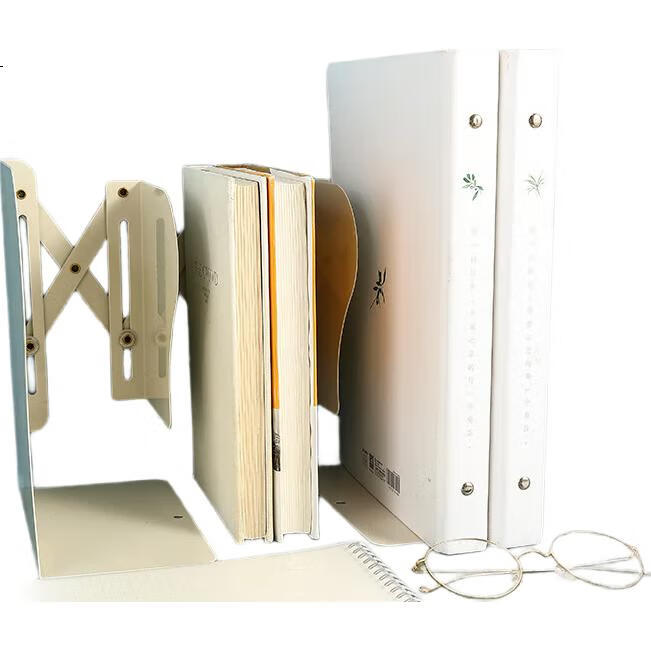 Подставка для книг M&G ABS917C510, 50 см, белая, металлическая, телескопическая, для хранения книг и журналов