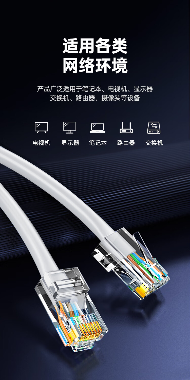 BIAZE Cat5e Unshielded Ethernet Cable Pure Copper Core Gigabit Network Cable 305m White Full Box for Engineering Home Network Surveillance POE Wiring 4