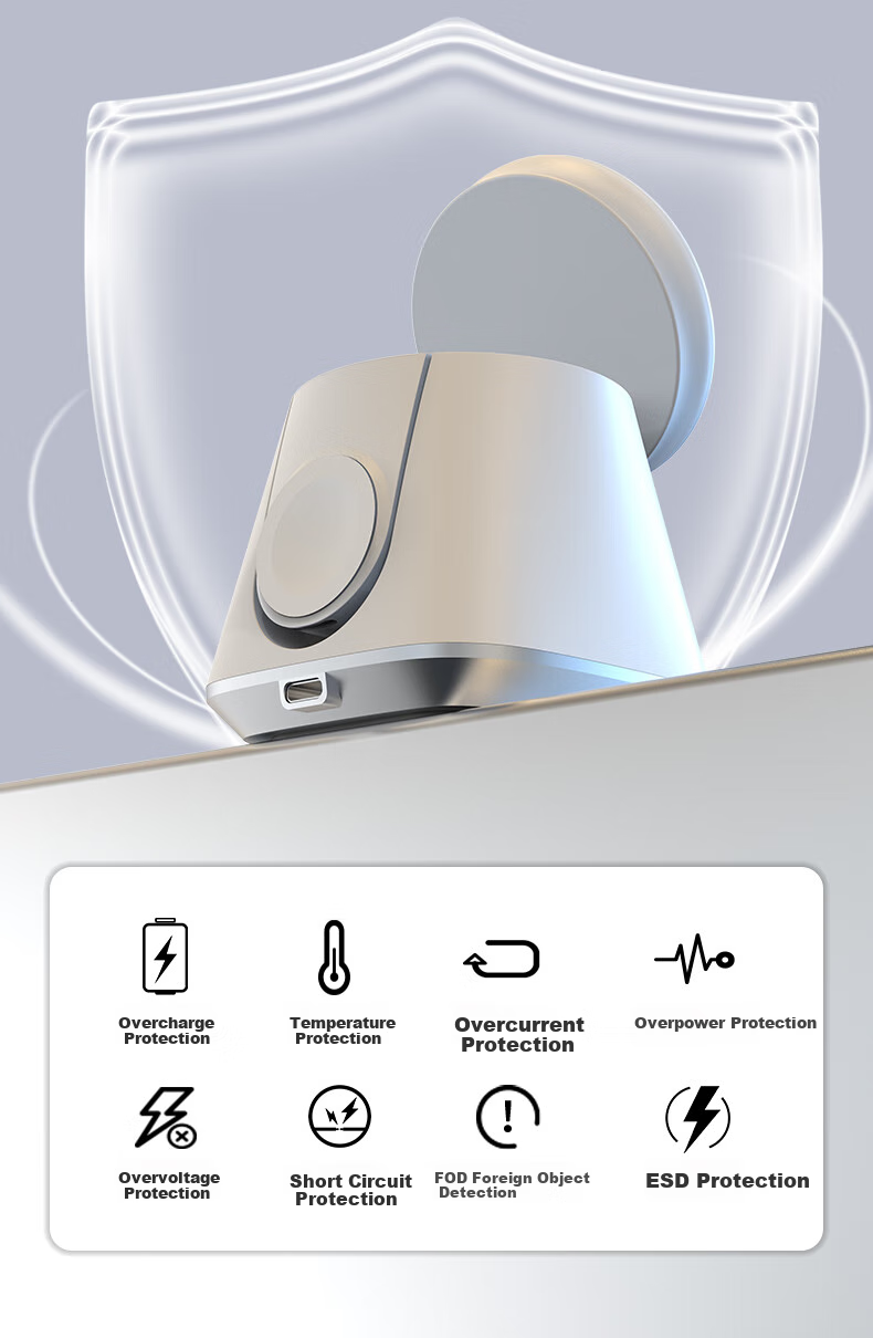 GDGO [Qi+ Apple Certified] Wireless Charger for Smartwatch And Phone, MagSafe Magnetic S11/Ultra3 Fast Charging Compatible with IPhone 18/17/Air Earphones 18