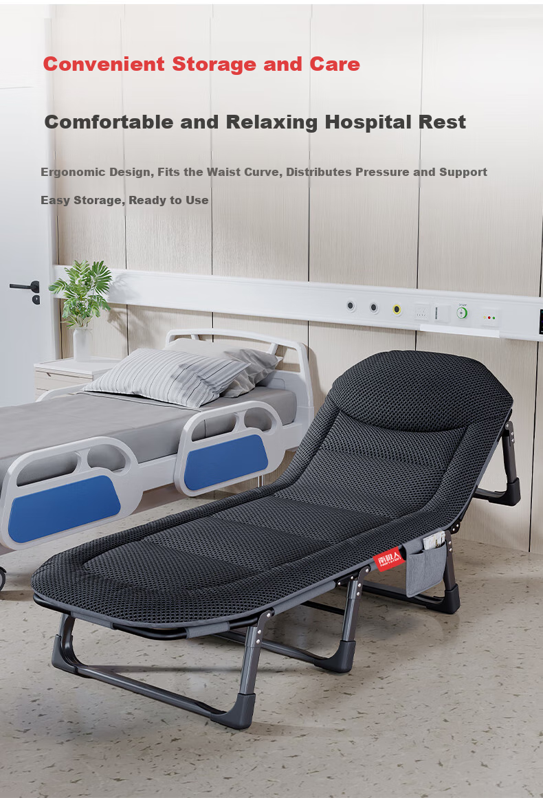 Nanjiren Folding Bed, Single Nap Chair, Office Siesta Bed, Camping Cot 9