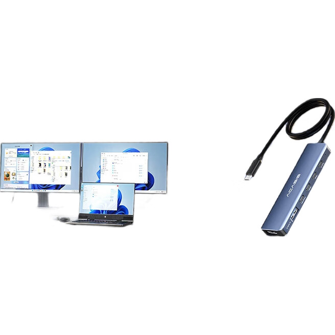 JD Адаптер-хаб Acasis HB-0101 Type-C, 6-в-1, USB-C, HDMI 4K@60Hz, 10Gbps, 100W PD, алюминиевый сплав, серебристый