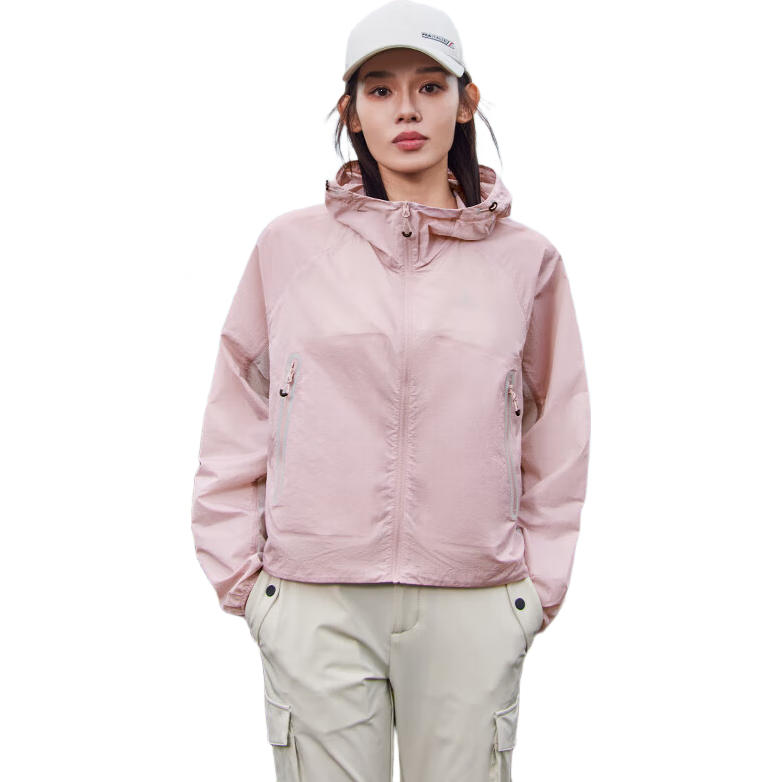 Pioneer Camp Women's Lightweight Breathable Functional Outdoor Water-Repellent Sun Protection Jacket Summer New Short Loose Skin Jacket