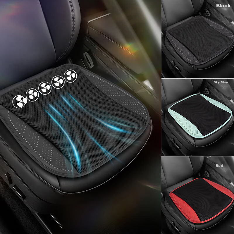 Dijialun USB Summer Car Ventilation Seat Cushion, Cooling Pad, Office Summer Truck Fan-Cooled Seat Cushio 17